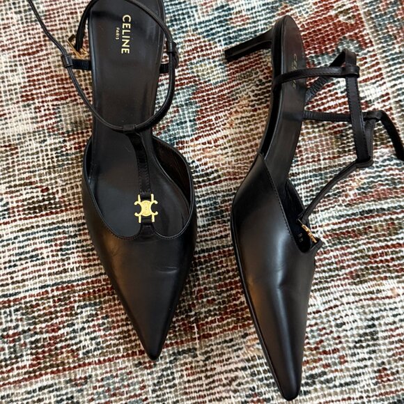 Celine Kitten T-Bar Strap Pump in Calfskin - Picture 3 of 8